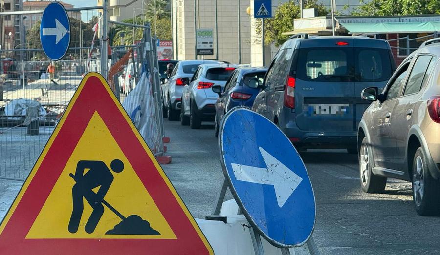 Via Sonnino e viale Diaz bloccate dai cantieri: restrizioni da martedì