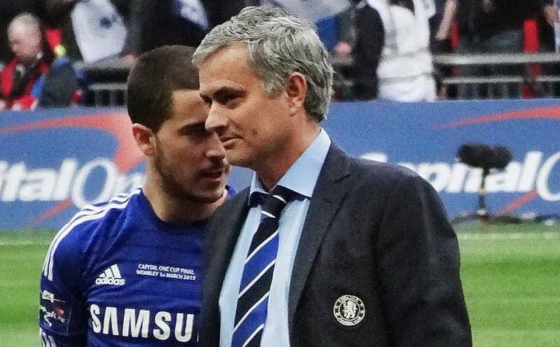 Con Eden Hazard del Chelsea (foto Wikipedia)
