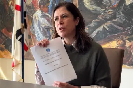 Un frame del video di Alessandra Todde