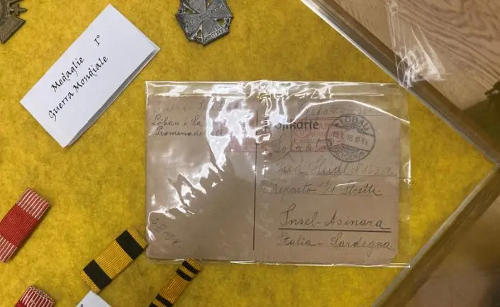 La lettera di Fred Heidl, soldato dell'esercito austroungarico (foto Pala)