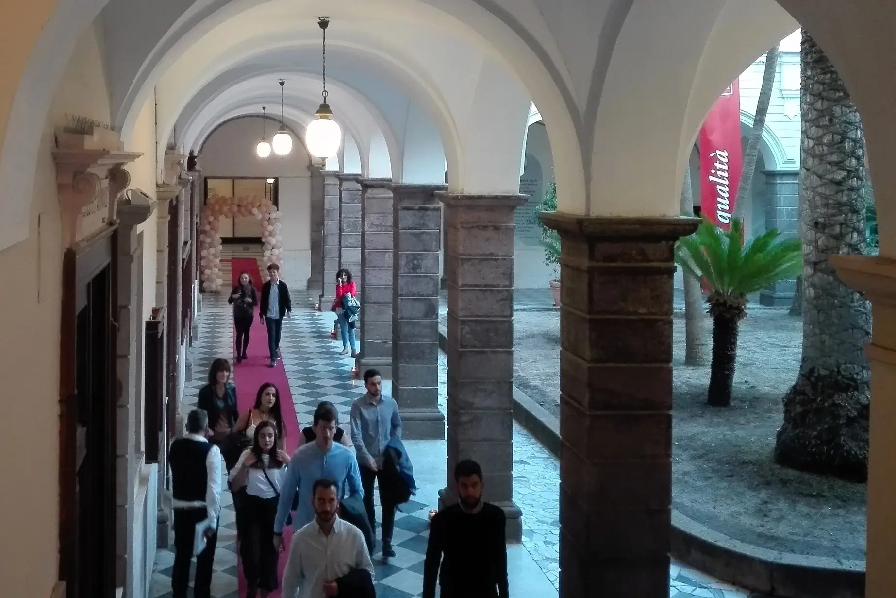 Il cortile dell'Ateneo di Sassari