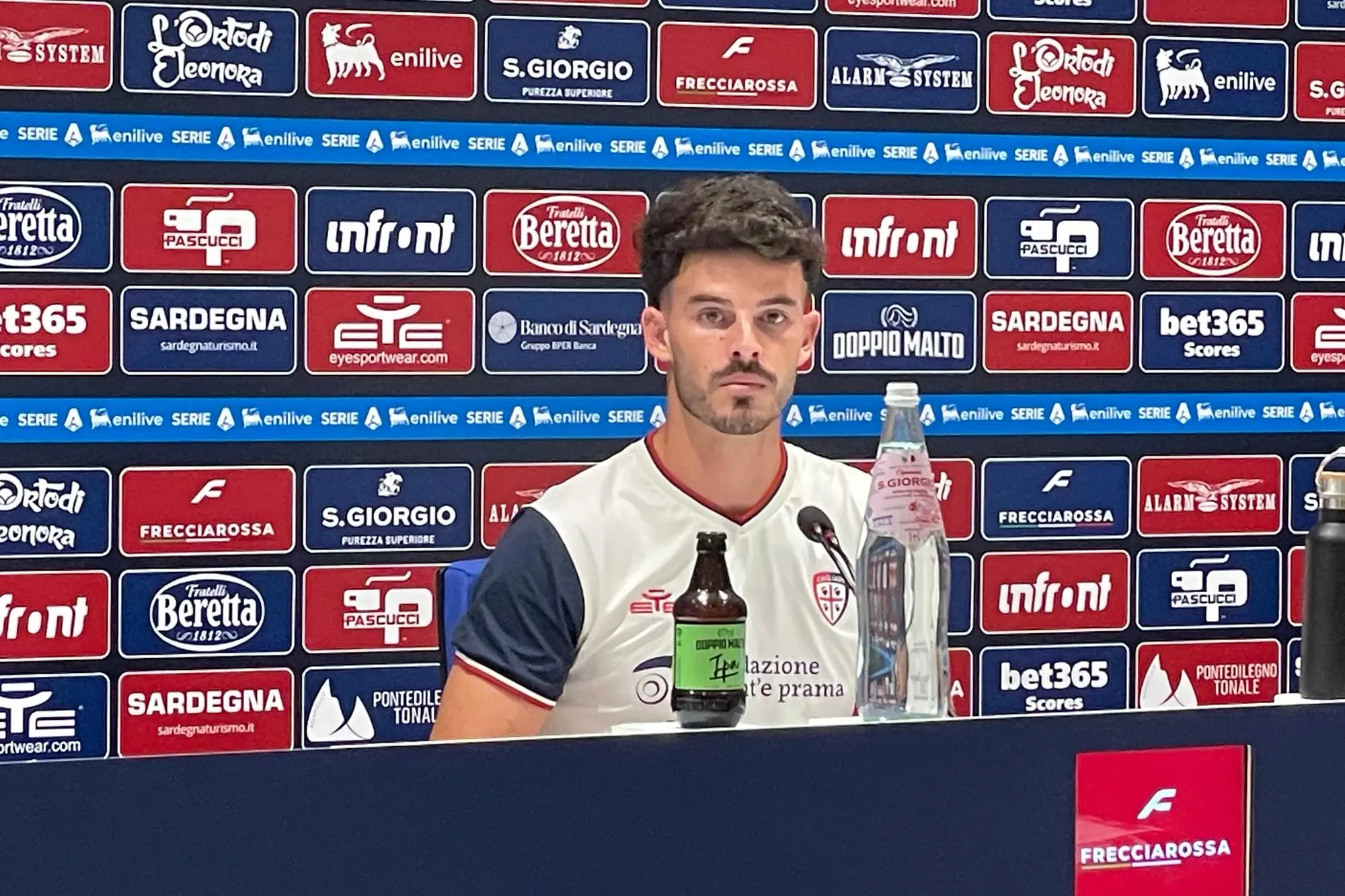 Zé Pedro dopo Cagliari-Inter (foto Spignesi)