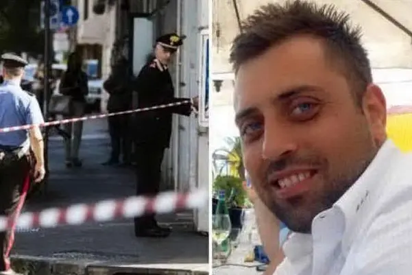 A sinistra il luogo dell'omicidio, a destra il vicebrigadiere Rega (archivio L'Unione Sarda)