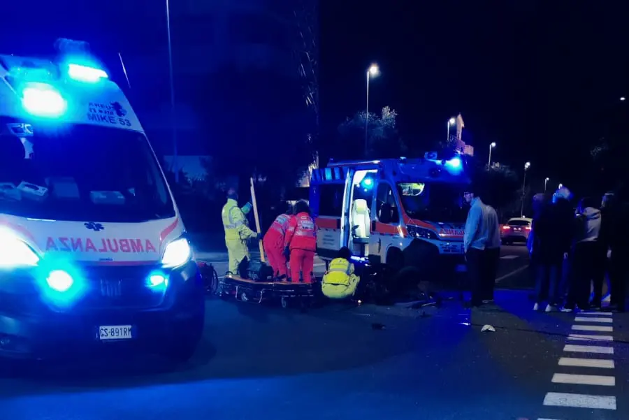 L'incidente a Quartu (foto Serreli)