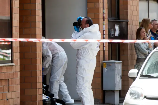 Polizia scientifica (foto Ansa)