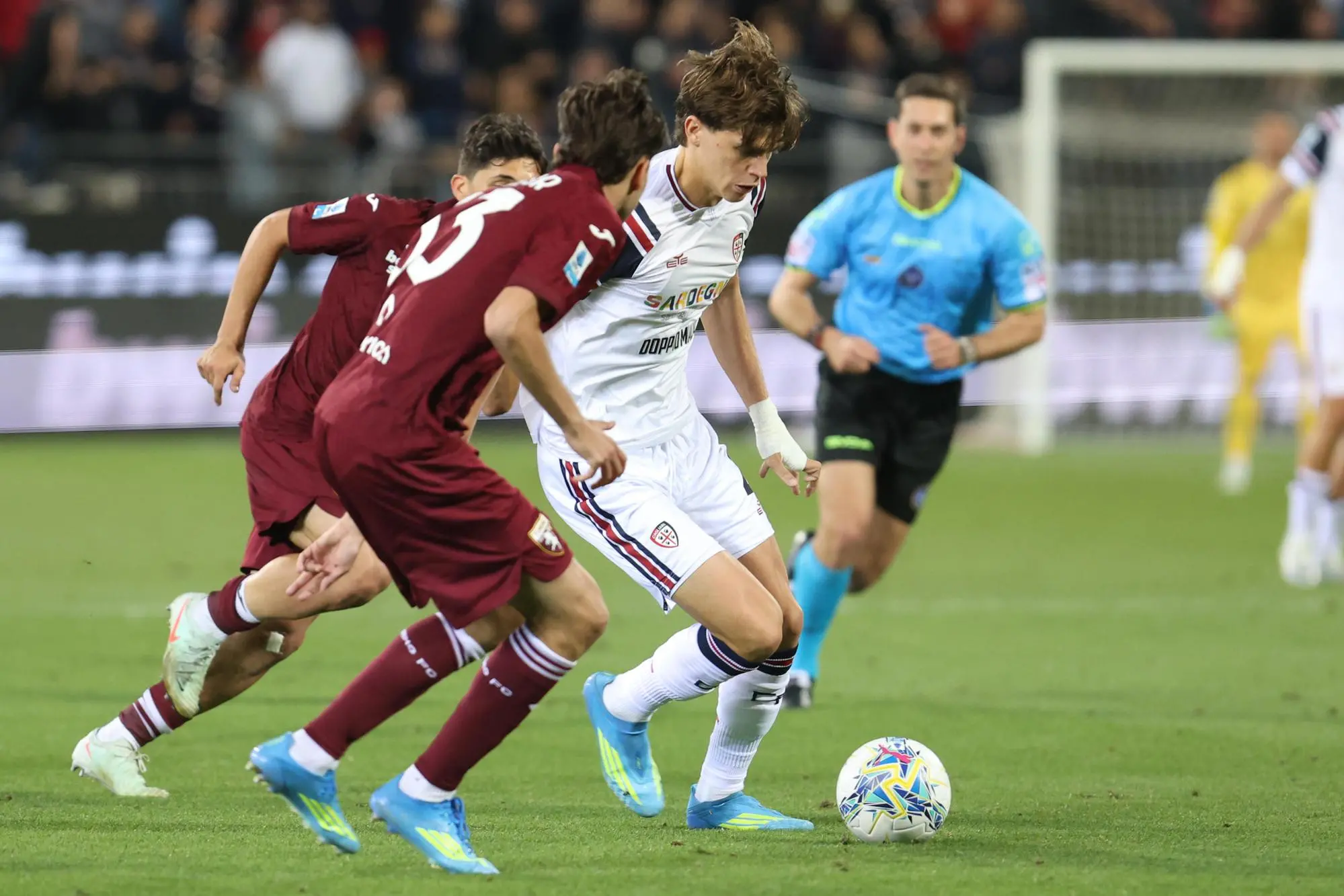 Marco Palestra in Cagliari-Torino (foto Ansa)