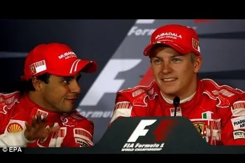 Con il compagno di squadra Felipe Massa