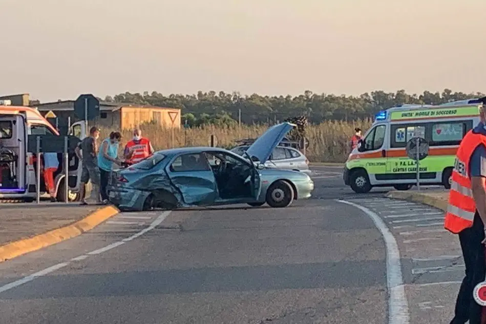 L'incidente (foto Sanna)