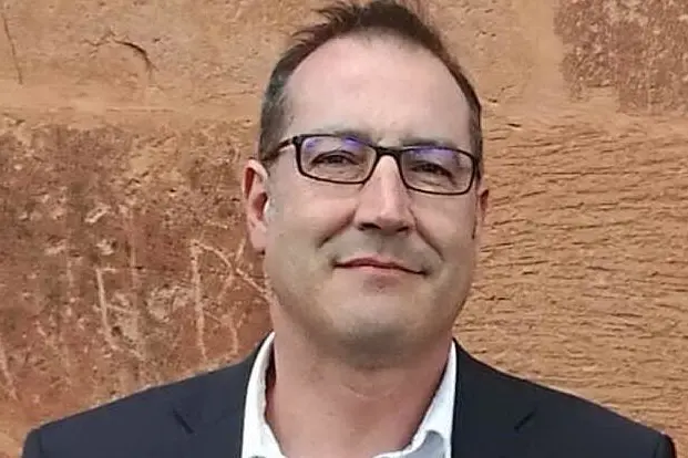 Il segretario Cristiano Spina (foto Raffaele Serreli)