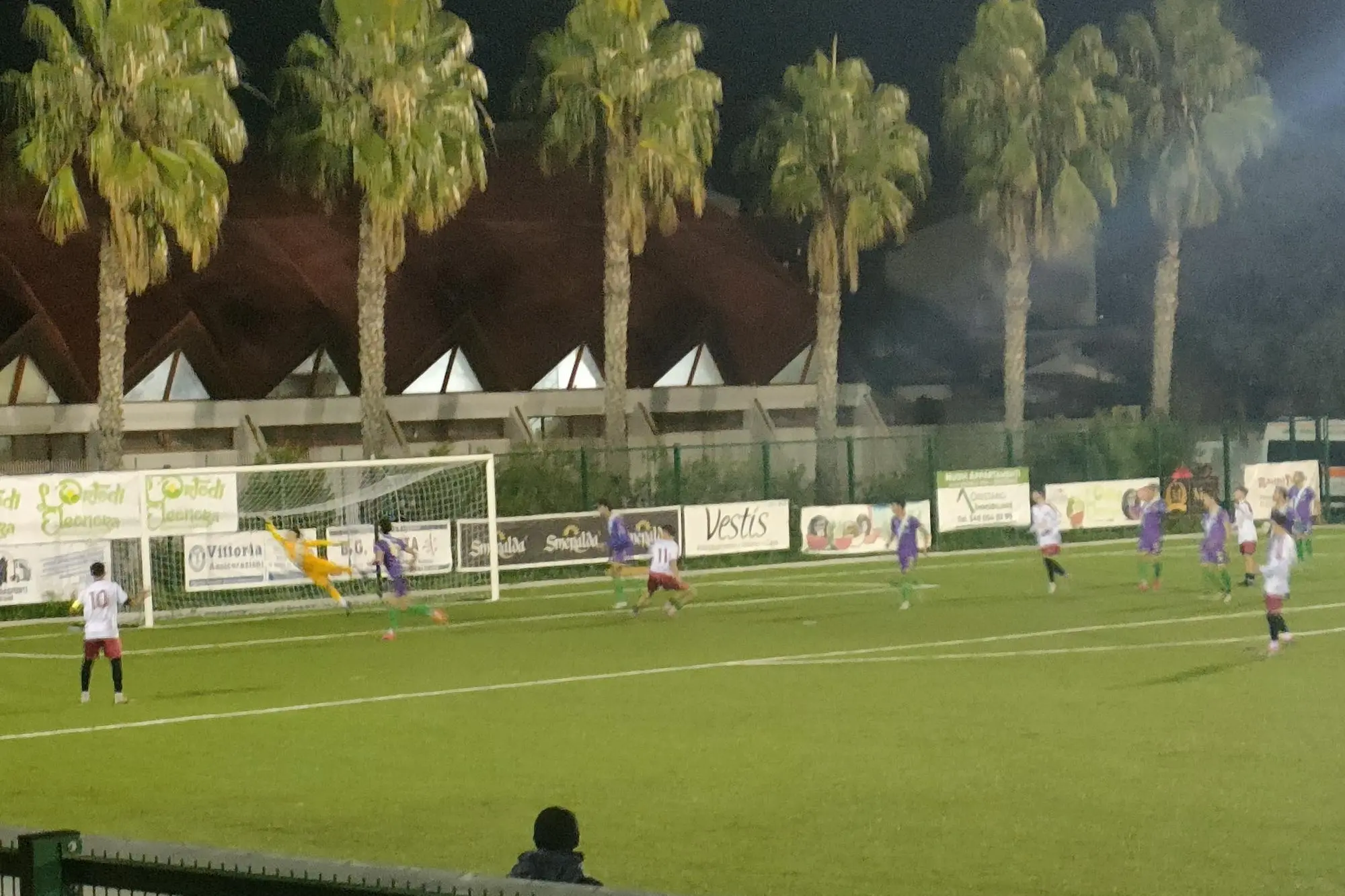 Il primo gol della Tharros segnato da Marco Gianoli (18 anni) (Foto di Giacomo Pala)