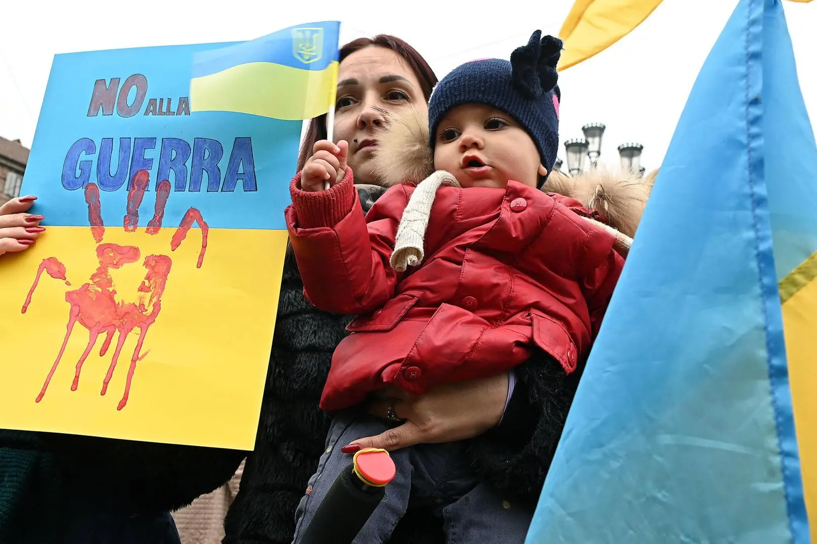 Una manifestazione per dire no alla guerra in Ucraina (Foto Ansa, archivio)