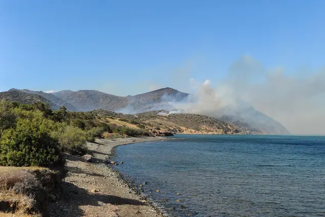 Un incendio (Archivio L'Unione Sarda)