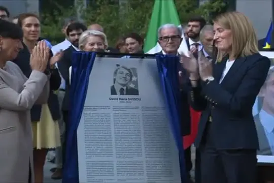Inaugurato a Bruxelles un edificio intitolato a "David Maria Sassoli"