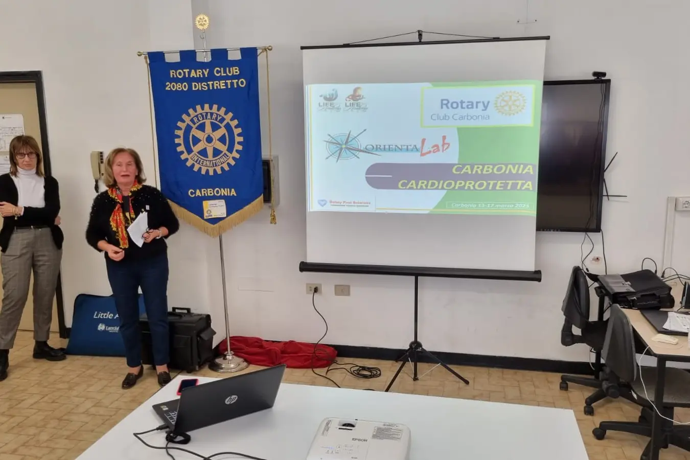La presidente del Rotary di Carbonia Dana Vargiu (foto Scano)