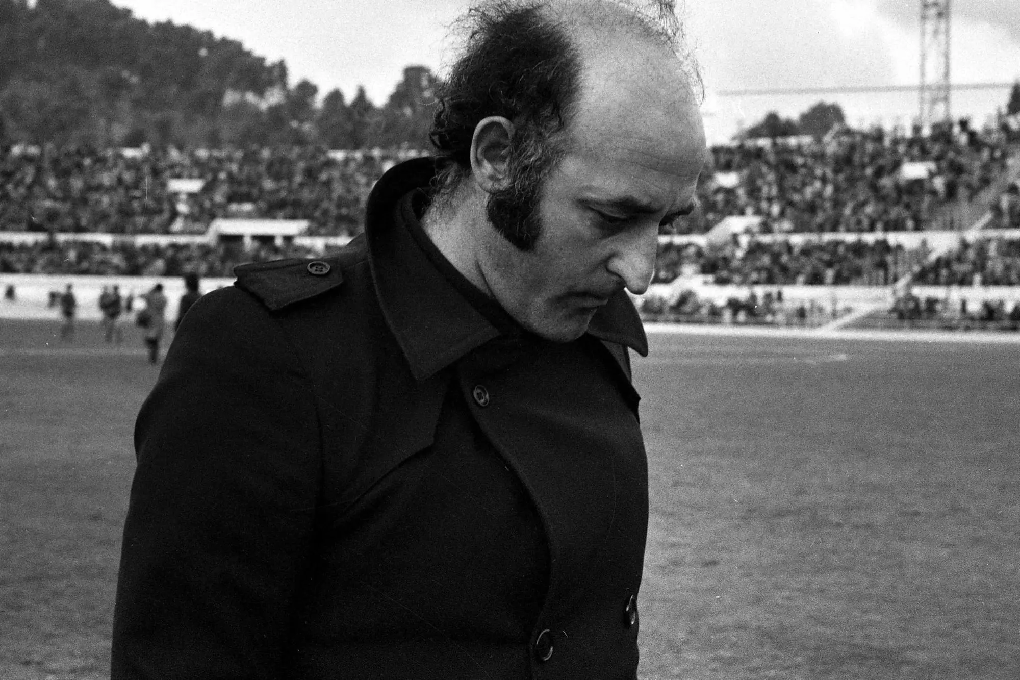 Un giovane Carlo Mazzone: nel 1978 allenò Ranieri al Catanzaro (foto Ansa)