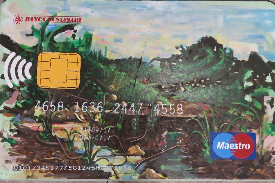 Sassari, carte di credito artistiche in mostra in banca