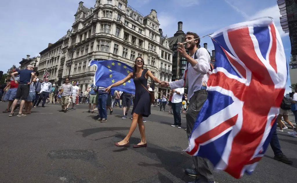 Europeisti in piazza a Londra contro la Brexit