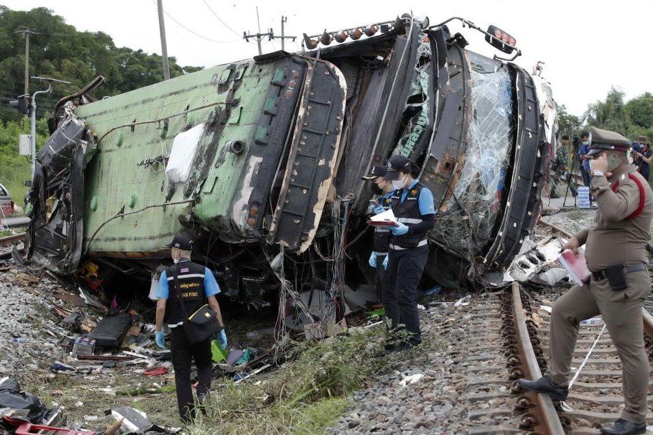Treno travolge un autobus: almeno 17 morti