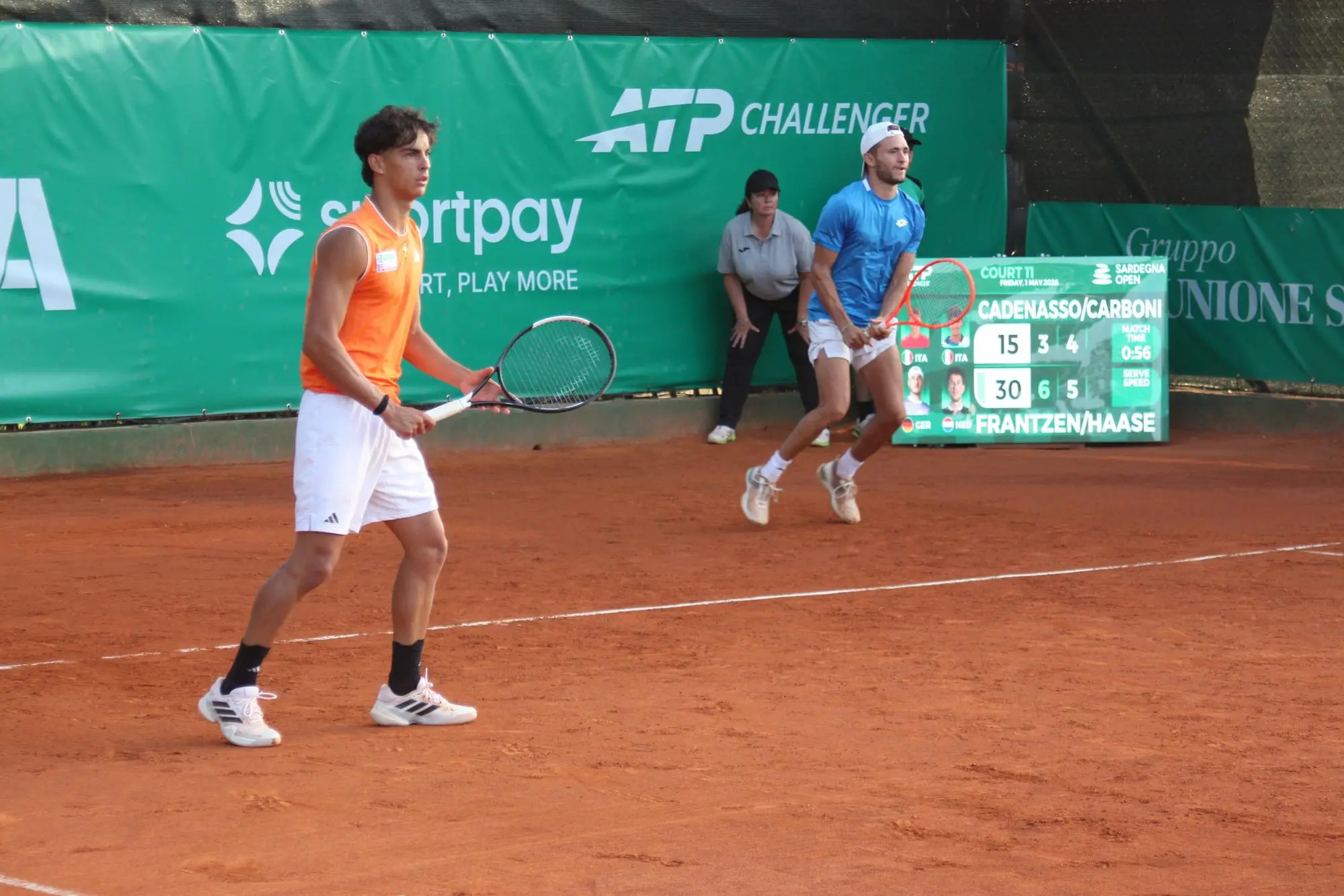 Lorenzo Carboni e Gianluca Cadenasso in campo (foto Antonio Burruni)