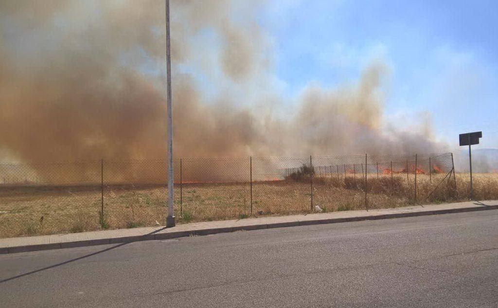 Emergenza incendi nel sud Sardegna: fiamme a Quartu (foto inviata dal nostro lettore Alberto)