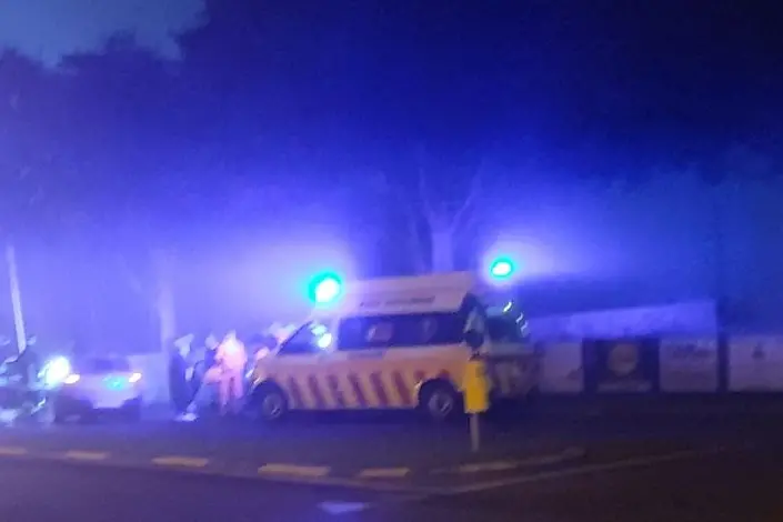 L'incidente in via Sassari a Porto Torres (foto Pala)