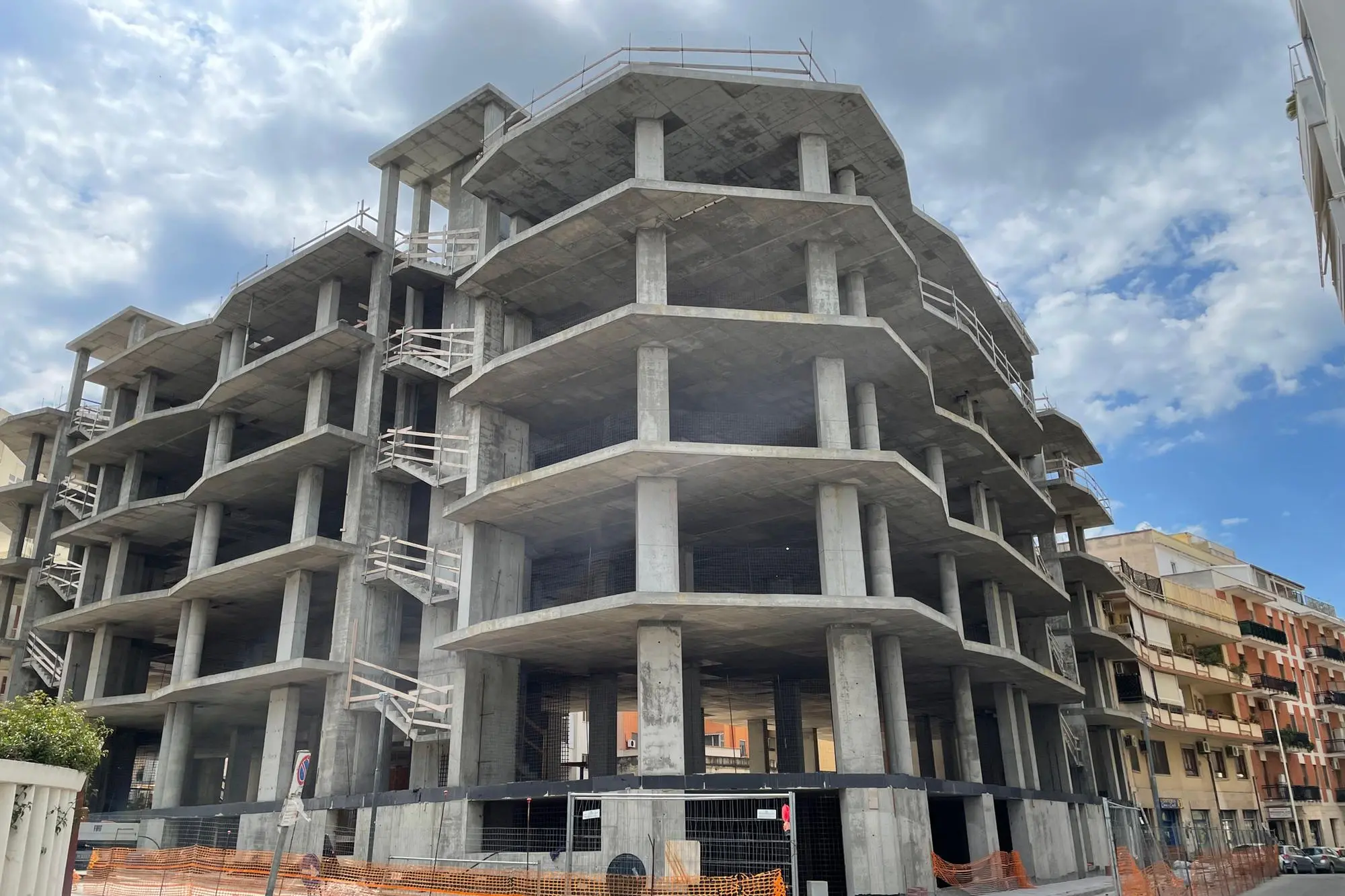 Il cantiere tra via Boito, via Donizetti e via Rossini