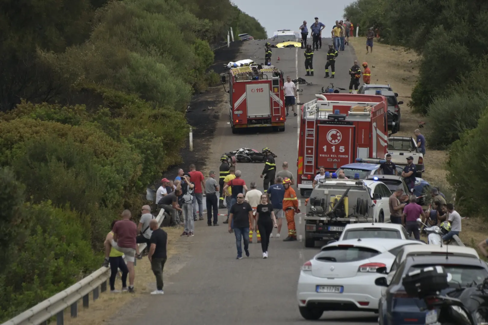 L'incidente a Paulilatino (foto Chergia)