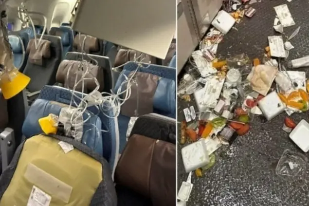 Alcune immagini dal volo Colonia-Roma (foto da X)