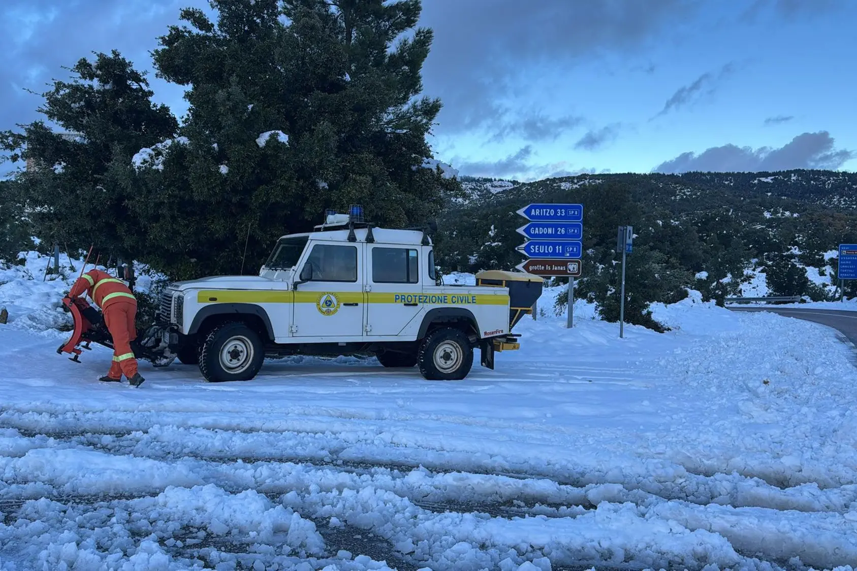 Protezione Civile a Seulo (foto Ruggiu)