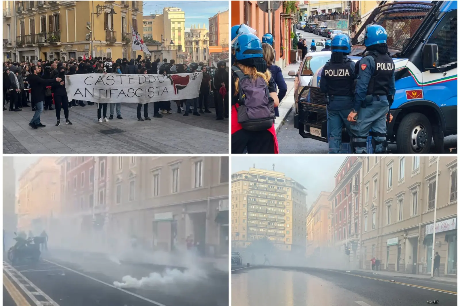 Il corteo a Cagliari (L'Unione Sarda)