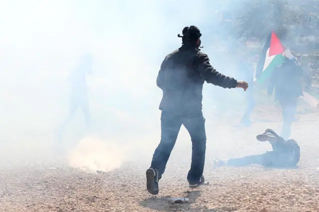 Un manifestante palestinese (Ansa)