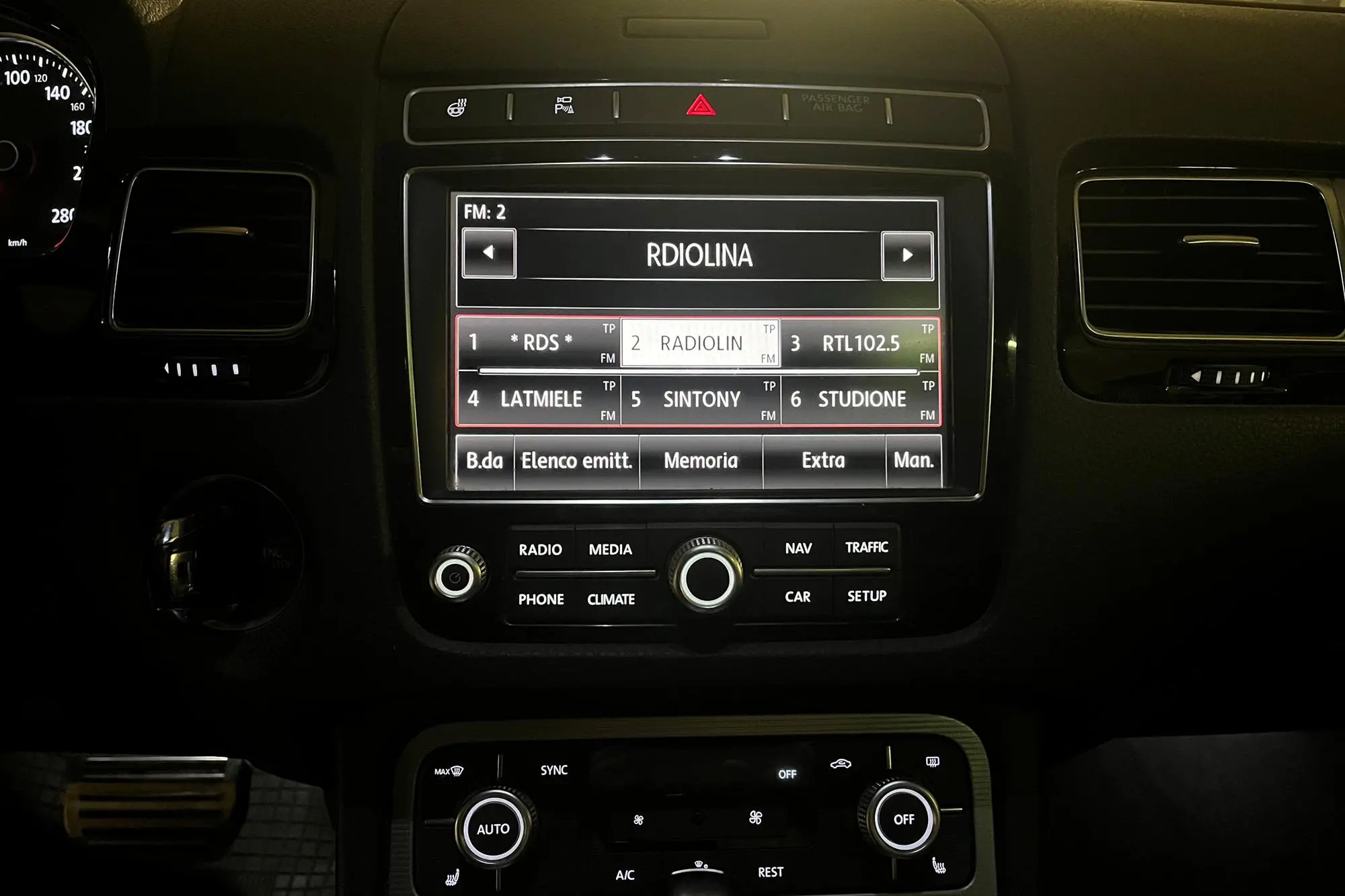 Lo spazio per la Radio nell'abitacolo di un'auto