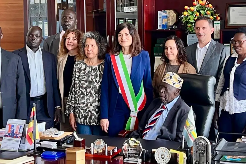 La delegazione di Sinnai in Uganda (foto Serreli)