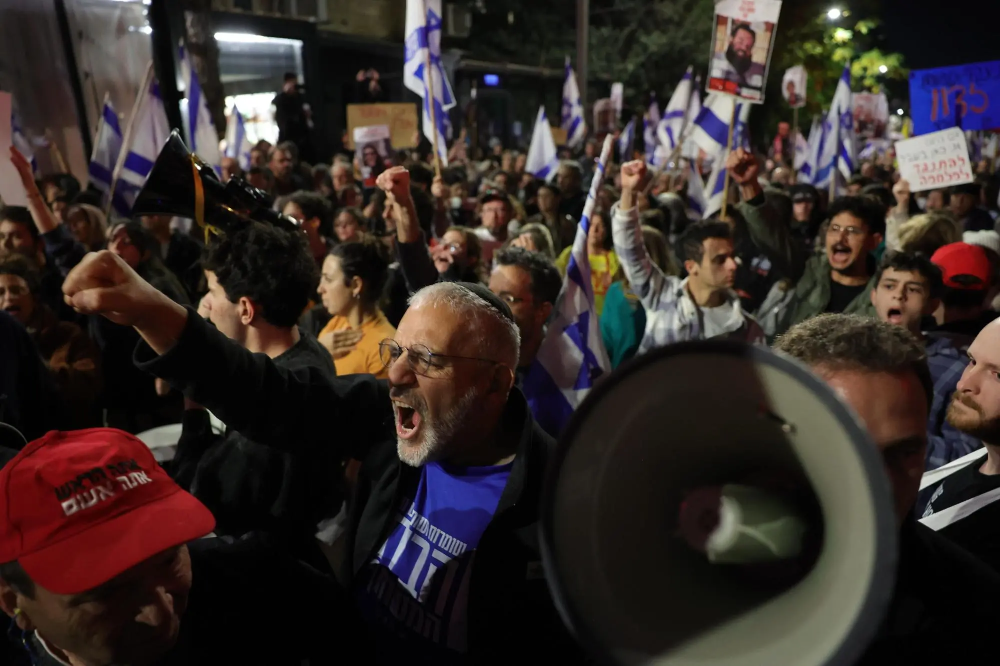 Manifestanti a Gerusalemme (foto Ansa)