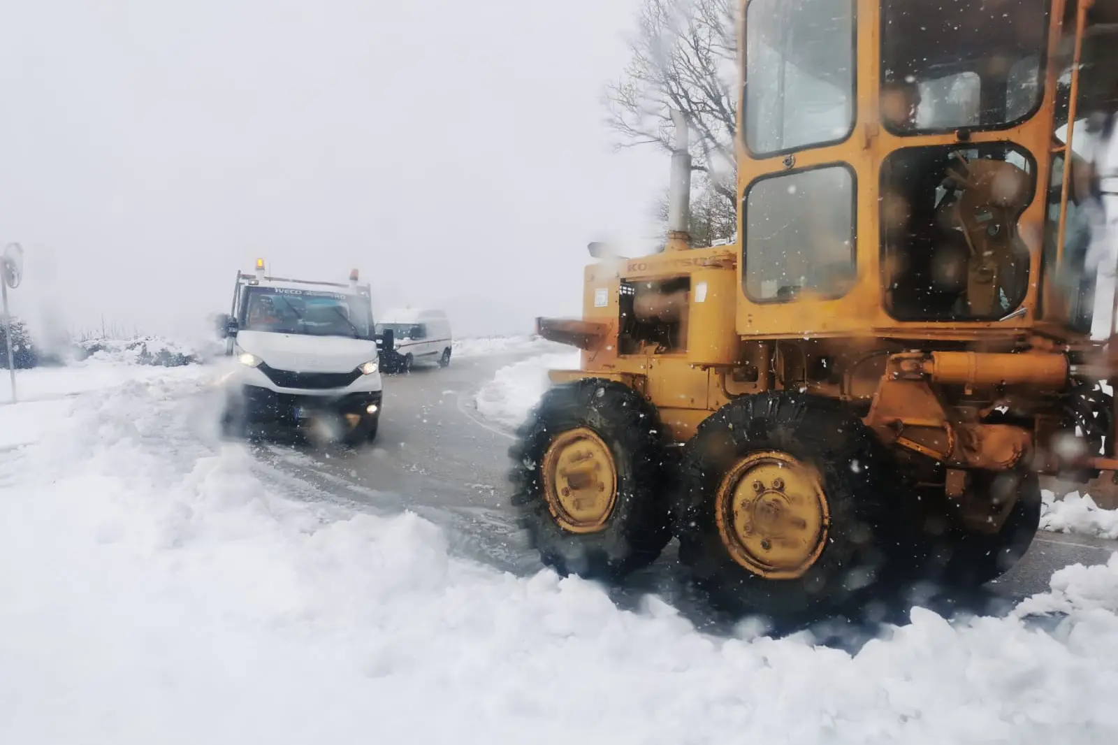 La nevicata dei giorni scorsi (foto Ruggiu)