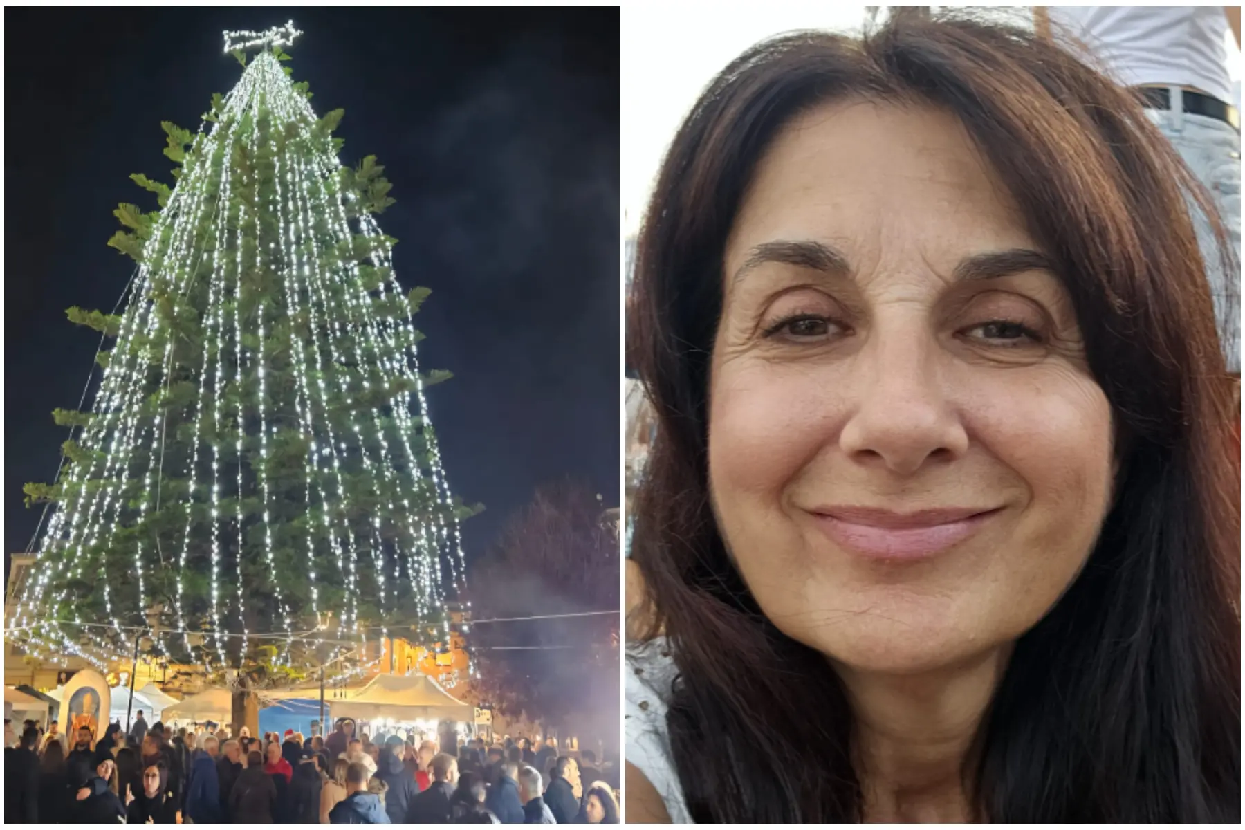 L'albero a Terralba e l'assessora Orrù