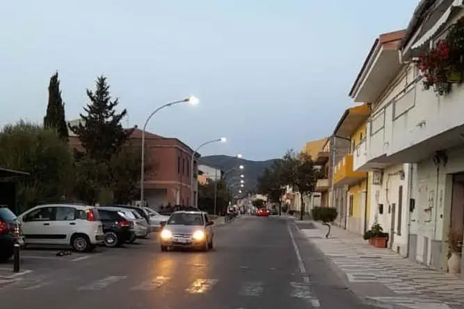 Una via centrale di Santa Maria Coghinas (foto Tellini)