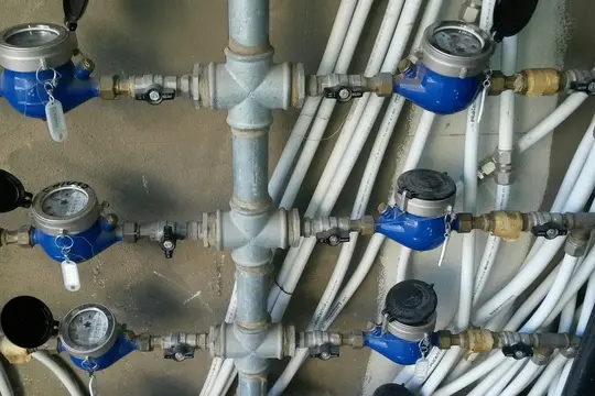 Contatori dell'acqua, immagine simbolo (foto Ansa)