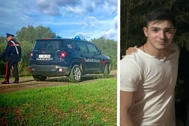 Il luogo dell'incidente e, a destra, Cristian Medda