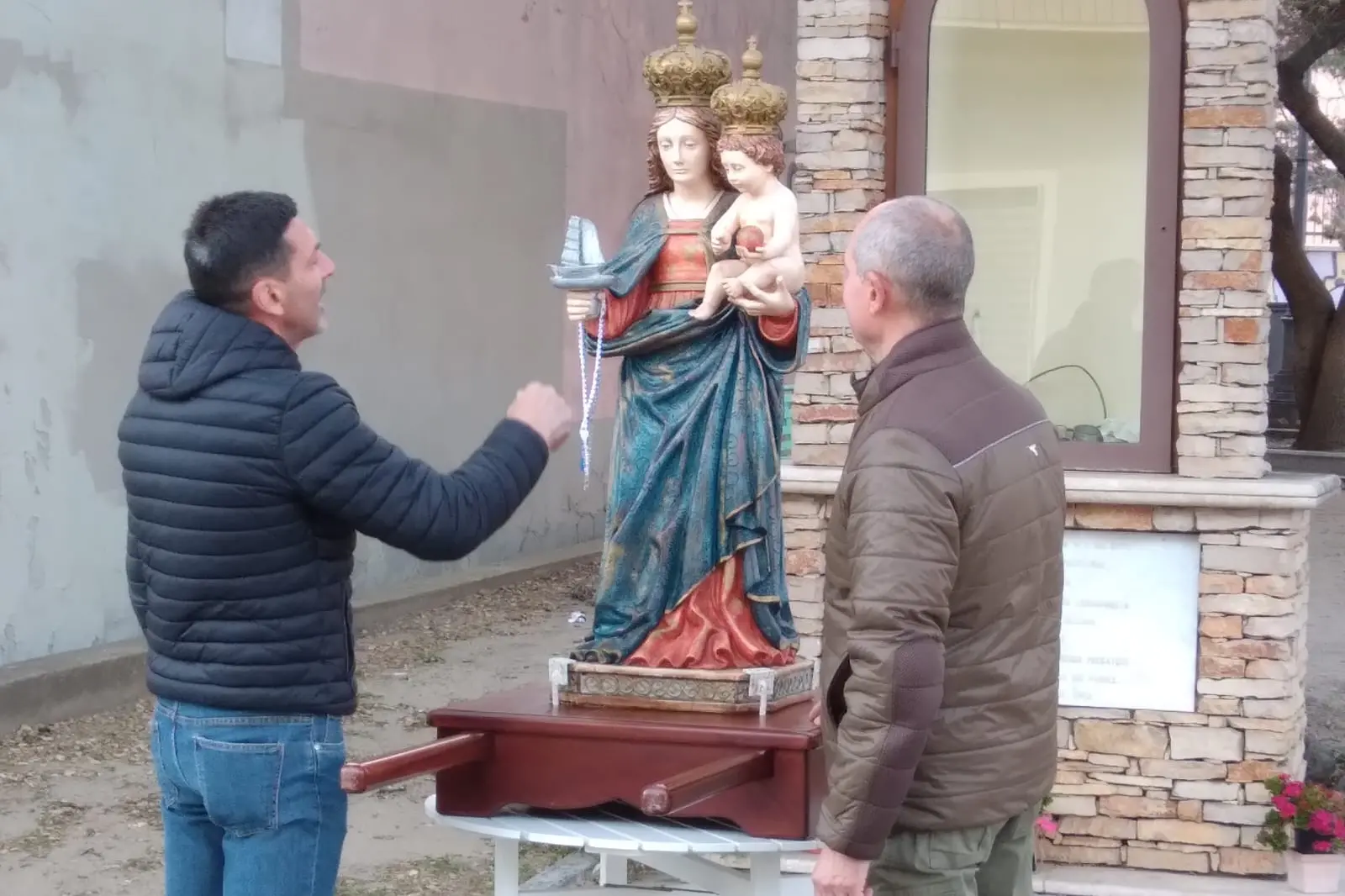 La piccola statua della Madonna di Bonaria (Foto: Andrea Serreli)