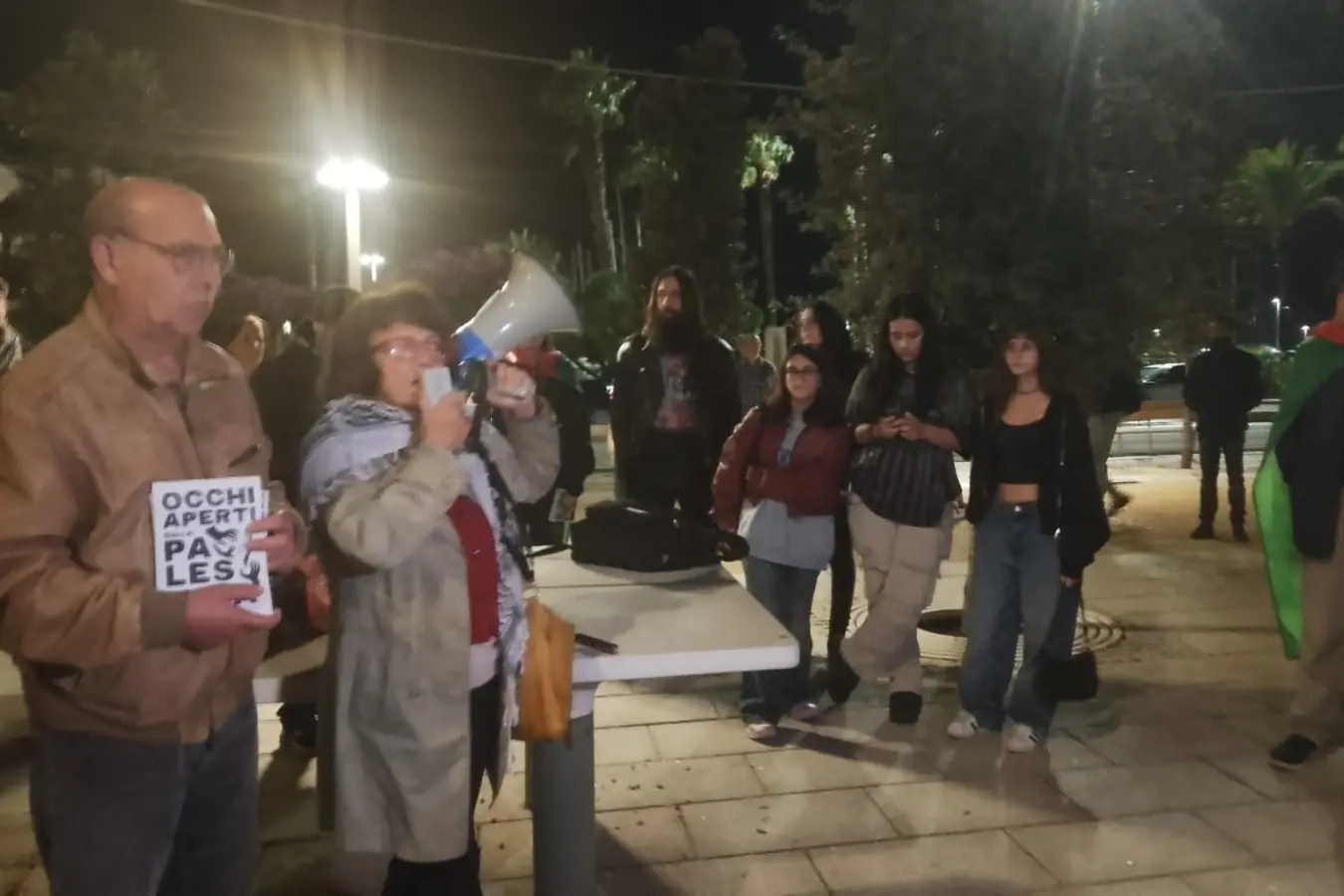 La protesta a Cagliari contro la fabbrica Rwm (Foto attivisti)