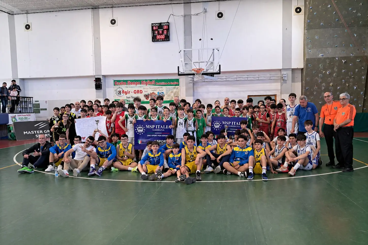 Foto di gruppo delle finali di San Sperate (foto concessa da MSP Sardegna)