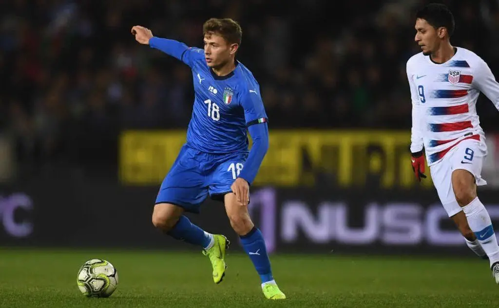 Nicolò Barella contro gli Stati Uniti (foto Twitter)