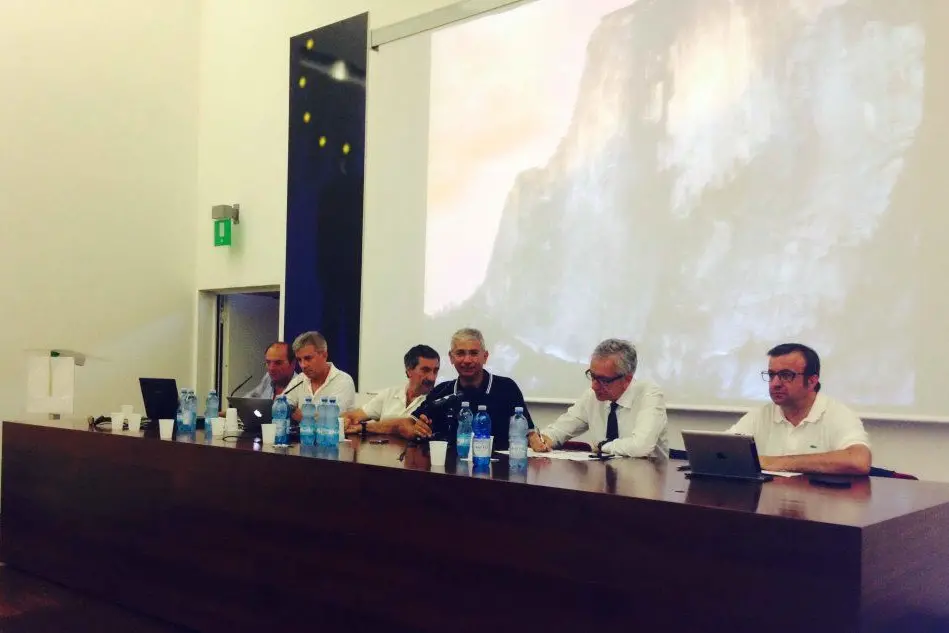 Un momento del convegno di Carbonia