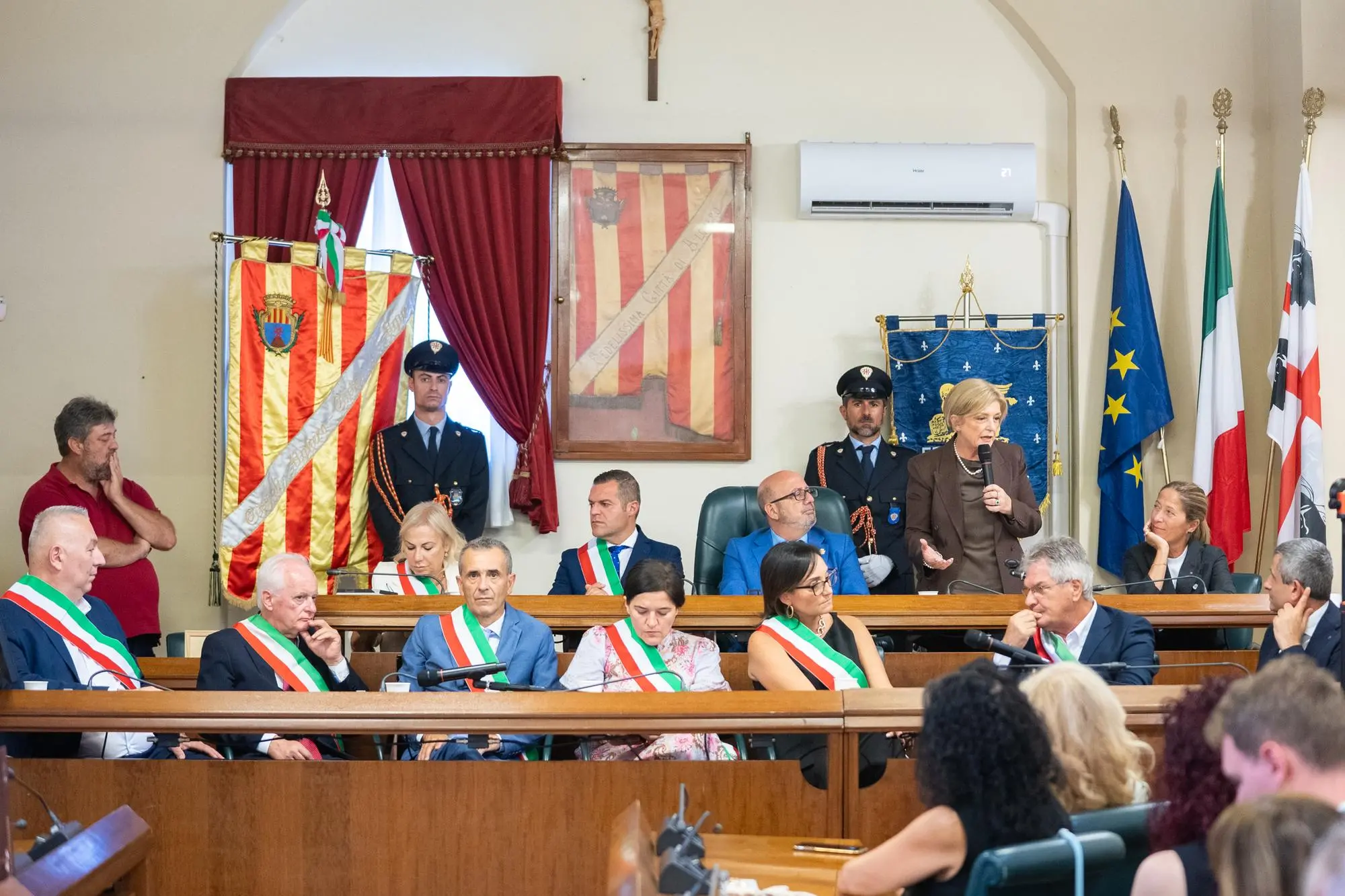 La ministra Calderone durante la cerimonia