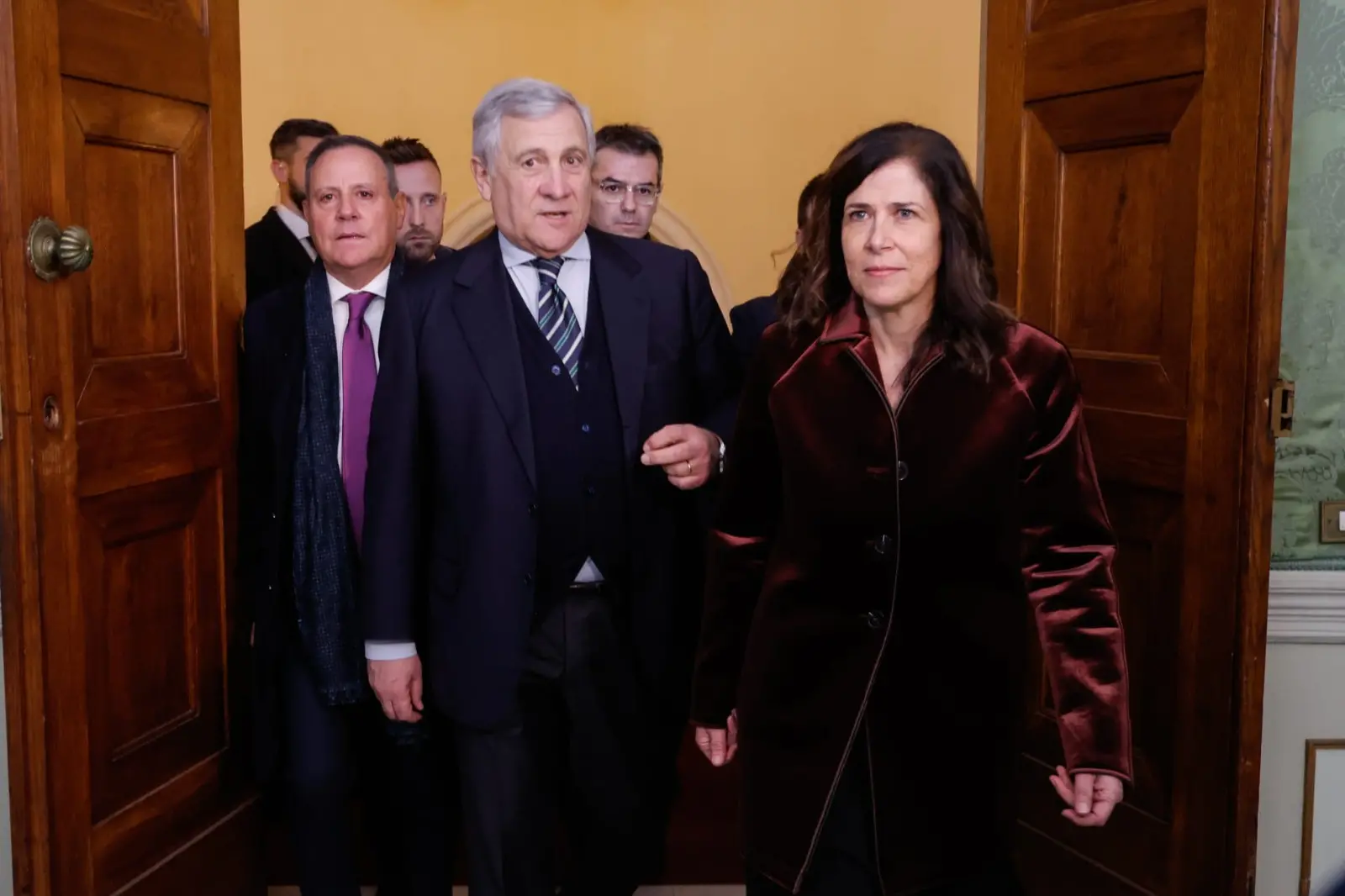 Tajani a Cagliari con Todde (foto L'Unione Sarda)