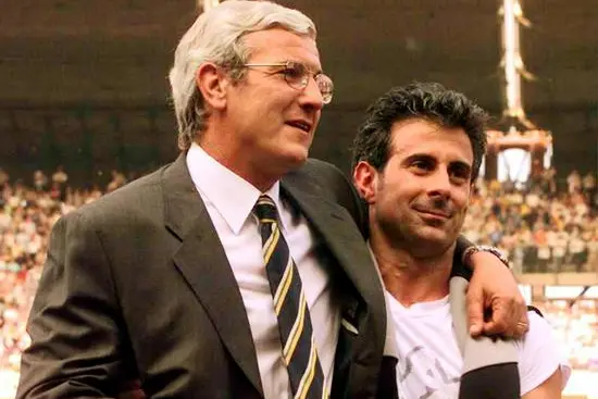Giampiero Ventrone con Marcello Lippi (foto Ansa)
