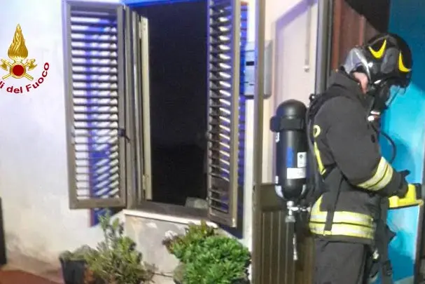 L'intervento dei Vigili del fuoco (foto Vvff)