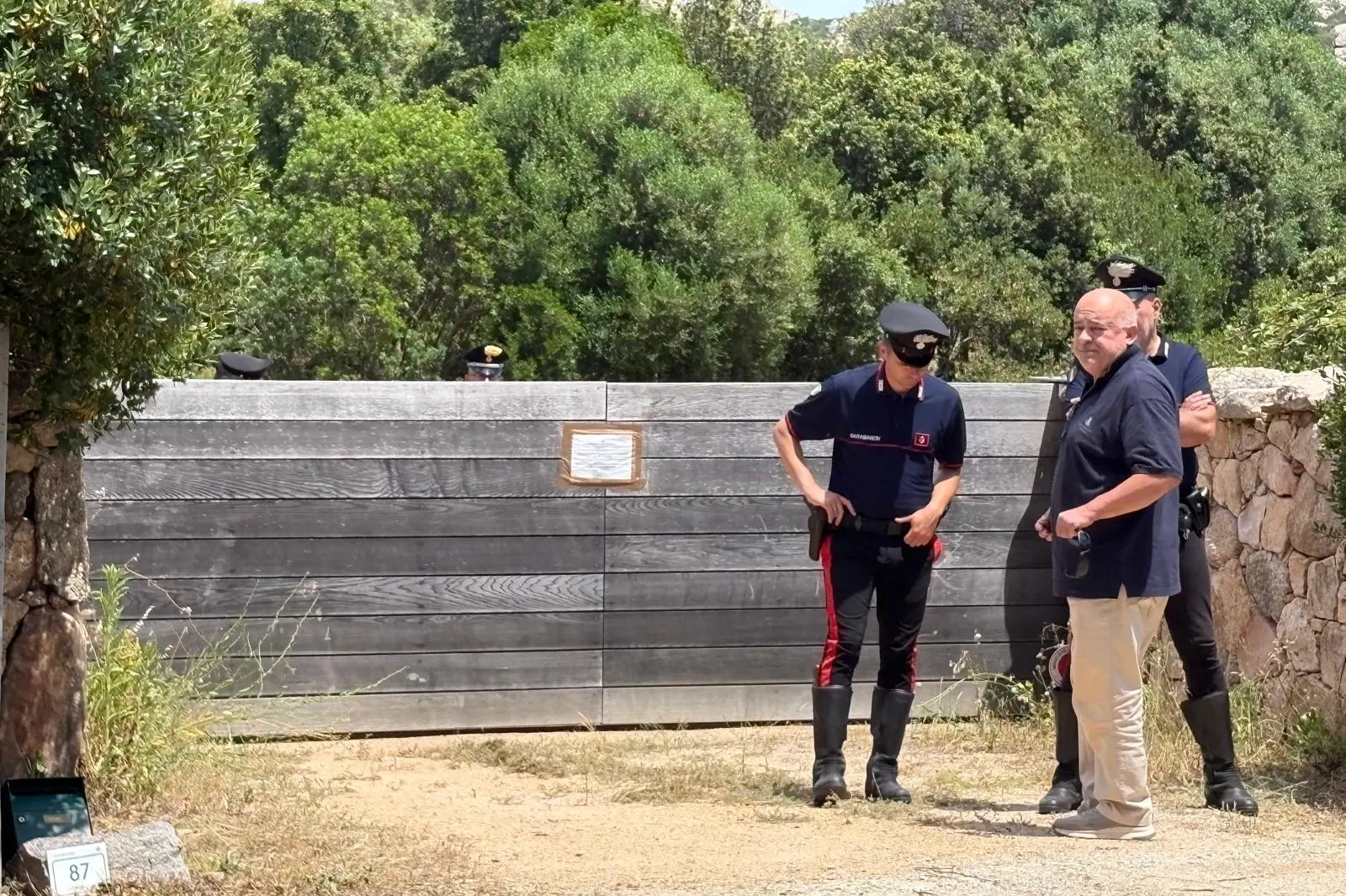 Una fase del sopralluogo a Conca Entosa (Foto: Busia)