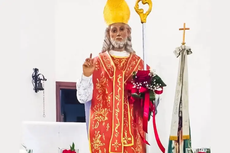 La statua di San Biagio a Sennori (foto concessa)